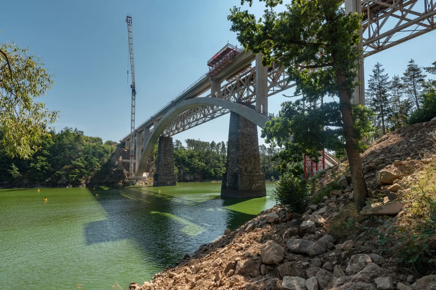 Rekonstrukce mostu Červená - srpen 2024